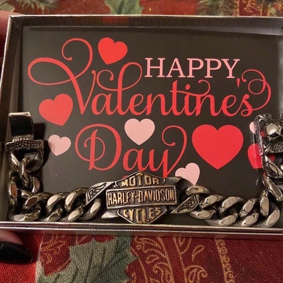 Harley-Davidson Other - Harley-Davidson Black and Silver Chain Bracelet Valentine’s